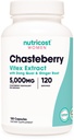 Nutricost Chasteberry Supliment pentru femei 120 capsule, 5000 mg echivalent Per Serving (de la 500mg de 10:1 extract), cu Dong Quai & Ginger Root Extract, Vegetarian, Gluten Free & Non-GMO