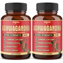 2 Pachete - 60 Capsule Ashwagandha - Capsule de mare concentrat - 5in1 Formula Ashwagandha, Turmeric, Rhodiola Rosea, Ginger, Pepper negru - 4 luni de aprovizionare