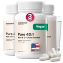 Nourished 40:1 Myo-inozitol & D-Chiro Inositol - Supliment pentru femeile cu fertilitate, sănătate a pielii, sau simptome ale ciclului menstrual - Echilibru hormonal pentru femei - 360 capsule