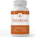 Ingrediente originale pure Taurina, (100 capsule) 100% Pure, fără aditivi sau Fillers, Lab verificat