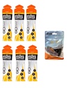 Science in Sport GO Isotonic Energy Gels - 6 x 60ml Packs Bundle cu Elastic No-Tie Shoe Laces. Vegan, Lactoză gratuit, Gluten gratuit, grâu liber, Nut Free, SOYA gratuit (Orange)
