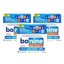 Bonine MAX Chewable pentru ajutor de boală mișcare - cu Meclizine HCL 50mg - Formula de putere maximă pentru a trata greață sau boală mișcare - Cruise Essentials - Peppermint - 16 comprimate masticabile, 3 ambalaj