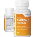 Wakening Natural Energy & Focus Nootropic Supplement with Panax Ginseng, Guarana Extract & Crom Picolinat 