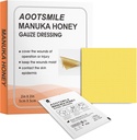 Manuka Honey Wound Care - Honey Wound Dressing 2" x 2" Honey Medical Bandage Patch de îngrijire a rănilor pentru abraziuni minore, tăieturi, lacerații, Scald și Burns pentru vindecarea rănilor,10 buc