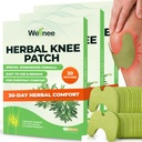 Wellnee Original Herbal Knee Patch - Wellknee Plaster pentru suport genunchi și dureri musculare - Putere maximă pentru un ajutor temporar - Petice de căldură adezive realizate cu plante naturale pentru Wellness (30 Pads)