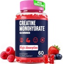 Creatina Monohidrat Gume pentru femei si barbati, Taurina & B6, Creatina masticabila Gume de antrenament pre pentru putere maxima si crestere musculara, energie, rezistenta, Creatura pentru barbati si femei - 1 sticla