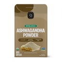FGO Organic Ashwagandha Root Powder, 16 oz sac de vrac reutilizabil, non-GMO, Indian Ginseng, Withania Somnifera, Sursat din India (Pachetul de 1)