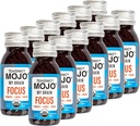 TEAONICĂ My Brain Mojo: Focus Wellness Shots - USDA-Certified Vegan Formula cu Ginkgo Biloba, Ginger, Turmeric - 12 sticle x 2 Fl Oz Each - Gluten-Free, Non-GMO