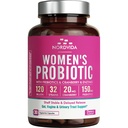 Femeii Probiotic, 120 Miliarde & 32 Tulpini cu cranberry, Prebiotice & Enzime digestive, Gut, Vaginal & Uurina Tract Support, 30 capsule cu eliberare întârziată