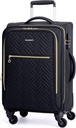 BAGSMART Carry On Bagage 20 Inch,Softside Expandable Suitcase with Spinner Wheels, Bagage 22x14x9 Airline Aprobat Rolling Lightweight Suitcases for Women Men, Compact Carry-On (Black)