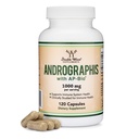 Andrographis Capsule Max Andrographides - 1000 mg Marime servire (120 capsule) cu AP-Bio (Extract de Andrographis Paniculata patentat) - Studiat clinic pentru sistemul imunitar de sănătate de lemn dublu