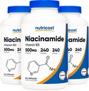Nutricost Niacinamidă (Vitamina B3) 500 mg, 240 capsule (3 flacoane)