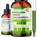 Clorofile picături lichide (1500 MG) - Suplimentul de sprijin imun pentru energie, Focus & Wellness Boost, Detox Cleanse, Skin Health & Gut Health - Non-GMO & Vegan (4oz)