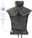 RENPHO Electronic Heating Pad for Back Pain Relief, Ziua de nastere Cadouri de Craciun pentru Femei Barbati Mama Tata Vârstnici, FSA eligibile Doar elemente Lista, Pad mare de căldură pentru umăr, 24"x33," ETL Certificat, Gray