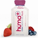 Huma Plus (Double Electrolytes) - Chia Energy Gel, Berries & rodii, 24 Gels - Stomac prietenos, Geluri de energie alimentară reală