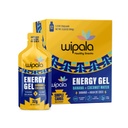 Wipala Energy Gel, Banana Coconut, 12 Pack - Cafeina gratuit, Certified Vegan, Non OMG-uri - Energie curata pentru exercitii de rezistenta, rulare si performanta