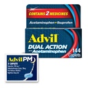 Advil Acţiune dublă cu Acetaminofen şi Ibuprofen (2 doză echivalentă) Pentru 8 ore de calmare a durerii, acoperit 144 Ct Caplete şi 2 Ct. Proba de Advil PM