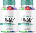 (2 Pack) Nufarm Hemp Gummies - Formula oficială - NewFarm Gumies cu extract de Hemp Performance, Nu Farm Gumies Gummes Gummy Great Gummy, Bio Heal Big Dimensiune Gummy, New 2023 1500mg per sticlă nouă (120 Gummes)