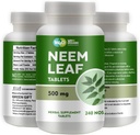 Neem comprimate - 100% Pure (Azadirahta Indica) (240 Număr - 500 mg) 120 zile Aprovizionare (1 ambalaj)