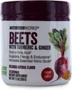 Nutrition Works Beets with Turmeric & Ginger. Fără gluten, fără zahăr adăugat. Susţine energia şi rezistenţa. Supliment alimentar. 20 Servings 7.1 oz