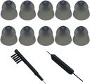 Audiere Smokey Ajutor Power Domes Închide Domes Sfaturi ureche pentru ReSound Sure Fit Style RIC RICE și Open Fit BTE audiere amplificator cu instrumente de curățare Brush Cleaner și Carry Case (Smokey, Mediu)