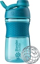 BlenderBottle 20oz SportMixer proteine Shaker sticle, negru & Teal, Bundle de 2