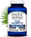 Dr Morse's Saw Palmetto 10:1 Extract 500mg echivalent cu 5000mg, Prostate Health Supplements for Men & Women - FDA-Registrated, NSF-Certified Facility - Extra Putere Formula - 90 Caps