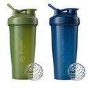 BlenderBottle Classic Shaker Sticla Perfect pentru Shake-uri de proteine și Pre Workout, 28-Ounce (2 Pack), Moss și Marina