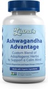 Ashwagandha Advantage, USDA Organic Blend for Stress Relief, Mood & Adrenale Support. Made with Ashwagandha, Turmeric, Spirulina, and More- 60 Capsule Pure non-GMO Vegan Supplement