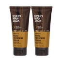 Fiecare om Jack Beard crema de îngroșare - întărește, îngroșează, Nourishes Barbă - Scent de lemn de santal ușor - Made with natural derived Ingredients like Biotin, Vitamina B6, Proteina de soia - 2.8oz - 2 Pack