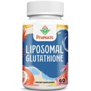 2400MG Glutatione lipozomal, cu vitamina C, muls de lapte şi acid alfa-lipoic, antioxidanţi principali, L-glutation pur redus - Sistemul imunitar, repararea celulelor, energie, absorbţie ridicată, 60 Softgels