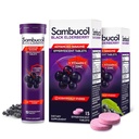 Sambucol Black Elderberry Tablete cu vitamina C & Zinc - Supplement de sprijin imun, Black Elderberry cu zinc și vitamina C Tablete efervescente, Antioxidanți mari, Bea Fizzies- 30 Conte
