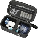 RAIACE Caz de stocare Hard pentru Inhalator portabil Nebulizator, Astma Inhalator Travel Bag. Built-in plasă buzunar pentru Medicina si Accesorii. - Negru