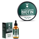 Balsam de barbă Biotin pentru bărbați și condiționarea ceara barbă și ulei de creștere barbă cu 2X Biotina concentrare pentru bărbați, hidrați și grosime păr facial