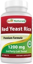 Cele mai bune naturale Red Yeast Rice 1200 Mg 60 comprimate (Liber de citrinină)