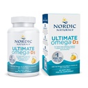 Naturale nordice Omega-D3, Aroma de lamaie - 60 Geluri Soft - 1280 mg Omega-3 + 1000 UI Vitamina D3 - EPA & DHA - Promovează creierul, inima, și sănătatea imună - 30 Serviri