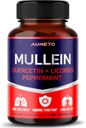 Suplimentul Mullein - Formula îmbunătățită cu Quercetin, Licorice pentru Detoxifiere Lungă, Suport pentru sistemul respirator și imunitar (150 Conte (Pachet de 1))