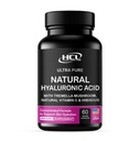 Acid hialuronic natural Supliment 5X mai puternic Pastile de hidratare de la Pure Tremella ciuperci cu vitamina C & Hibiscus - Suplimentul de piele anti capsule dietetice riduri - vitamine unghii de păr