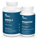 Tobias Probiotice 30 Miliarde și ulei de pește Omega 3 (2000 mg) pentru suport digestiv și sănătate generală