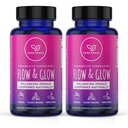 Flow și Glow naturale Hormon echilibru pentru femei - PMS & Menopauza Ajutor pentru cramps, Swings și transpirații de noapte cu Donq Quai & Black Cohosh pentru Menopauza - 60 capsule Vegan (2 ambalaj)