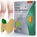 Genunchi de ajutor patch 24 Count - cald patch-uri Herbal genunchi cu Mugwort, Capsaicina & Menthol - 12 Ore de durată suport genunchi pentru oase pe oase, dureri articulare, dureri musculare