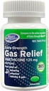 Relief de gaz Putere Extra, 125 mg Simethicone (365 Softgels), Ajutor rapid de gaz, Blooting, Fullness, Disconfort dureros, Comparativ cu gaz-X Extra Putere Ingredient activ