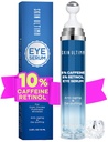 5% Cafeina 5% Retinol ochi Crema pentru cercuri întunecate, puf și pungi, acid hialuronic și niacinamidă sub ochi crema anti imbatranire, ochi ser pentru linii fine, 360° ochi masaj Ball Roller