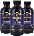 Imunia 67 Polifenoli - Elderberry Concentrat & Antioxidant Fruits. Supliment antioxidant Premium cu 67 de polifenoli (anthocyanini, Querbetin, Resveratrol etc.) Aprovizionare de 24 zile pe flacon (3-Pachet)