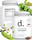 Pulbere de proteine de vanilie - 454g de proteine pe bază de plante cu 21g de proteine din Vegan per scoop - 15 Servirea de conținut scăzut de proteine din zahăr pentru femei și bărbați