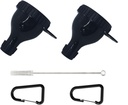 2Pack Pudră de proteine Container pentru a merge Funneluri suplimentare portabile pentru umplerea sticlelor cu pulbere de proteine Compartiment Pilula depozitare mare pentru Travel to-Go Funnel fitness cu Brush &Carabine