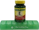 Spring Valley Vitamina E Supliment alimentar, 180 mg, 100 Conte cu Grafton Way Pill Organizator
