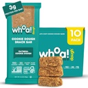 Whoa Dough Edible Cookie Dough Bars- Certified Non-GMO, Kosher și Gluten Free Bars - Sanatos Snack Foods - plante pe bază de snacks-uri realizate cu ingrediente reale - fulgi de ovăz cookie Dough - 10 ambalaj