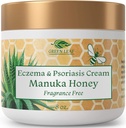 Manuka Honey Eczema Cream Moisturizing Lotion Fragrance Free For Psoriazis Relief - Mâncărimi, Erupții cutanate uscate Ointment - Skin Soothing Moisturizer - Body & Face Cream - Copii & Adulți 8 oz