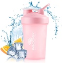 Prodigy Nutrition Labs Premium Shaker Sticla Perfect pentru Shake-uri de proteine și antrenament pre -14 Ounce (Pink)
